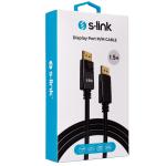 S-Link SLX-460 Display Port (DP) Kablo İki ucu Erkek 1.5 Metre